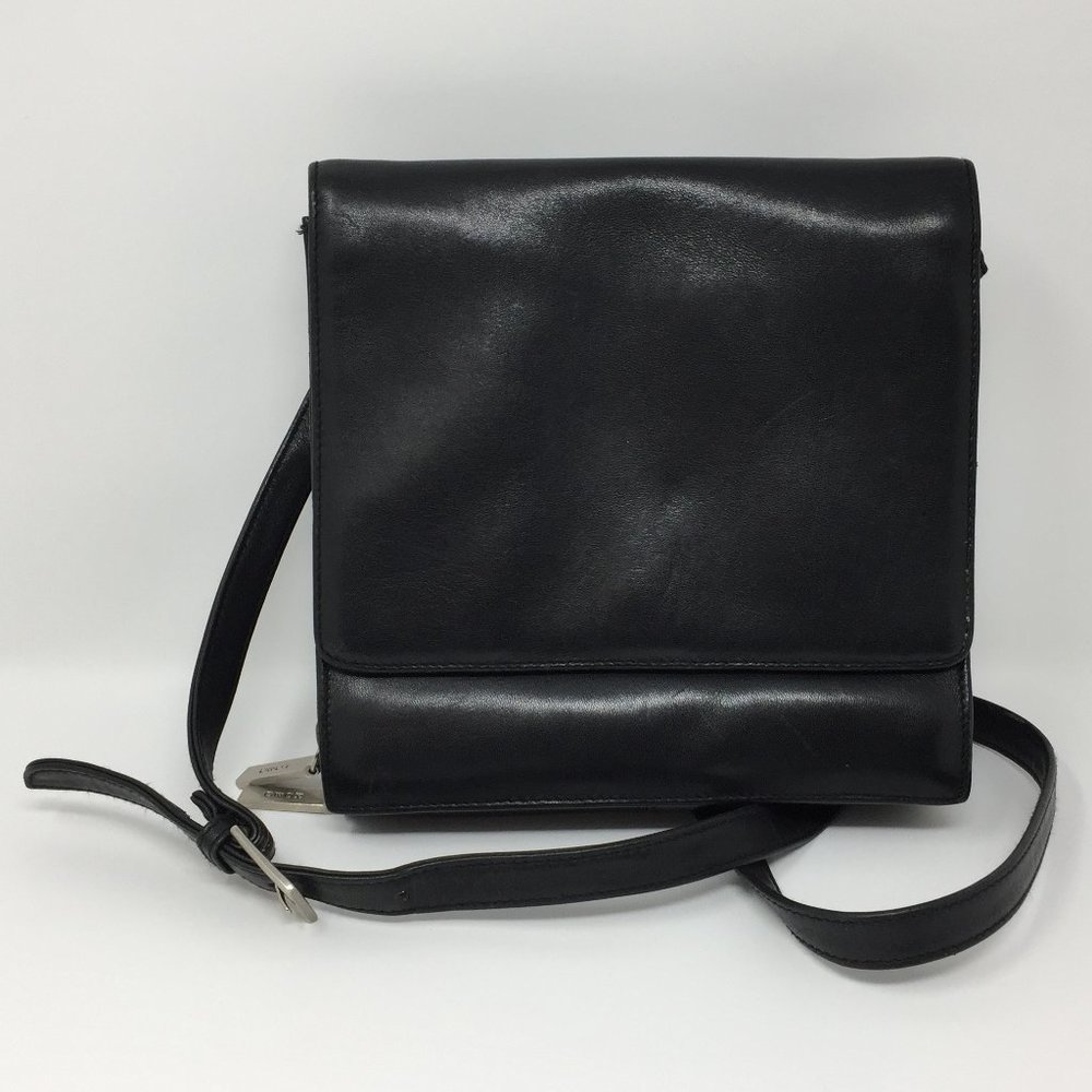 Vintage HOBO Black Crossbody Messenger type Purse